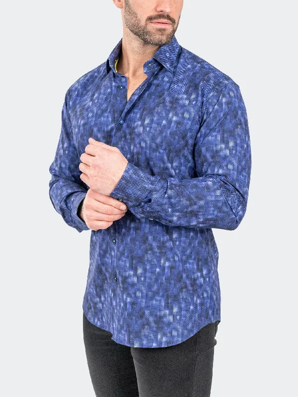 Pixel Stretch Long Sleeve Shirt - Purple