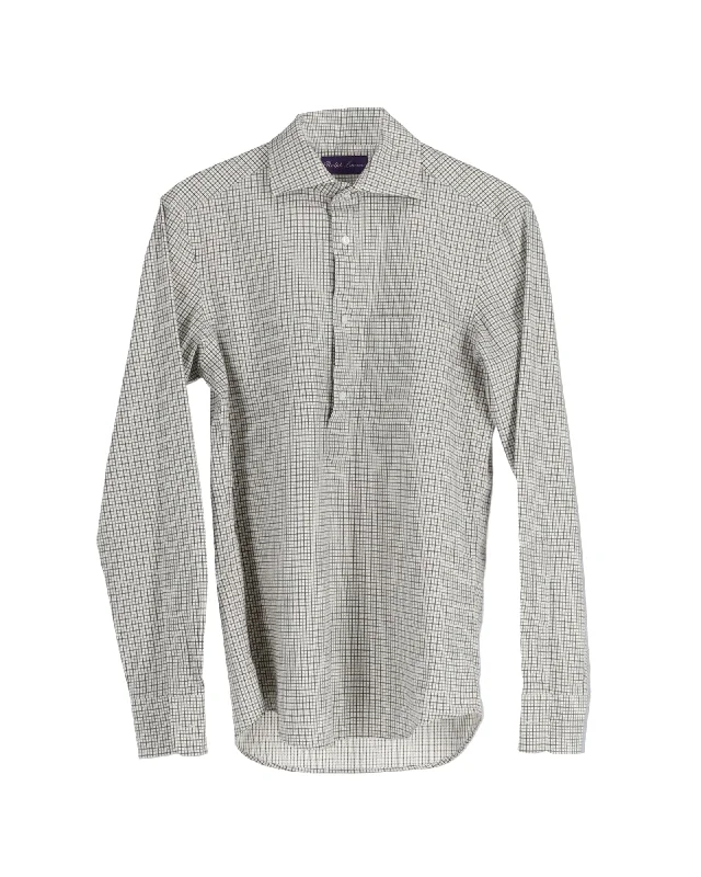 Ralph Lauren Purple Label Buttoned Checked Shirt in Multicolor Cotton