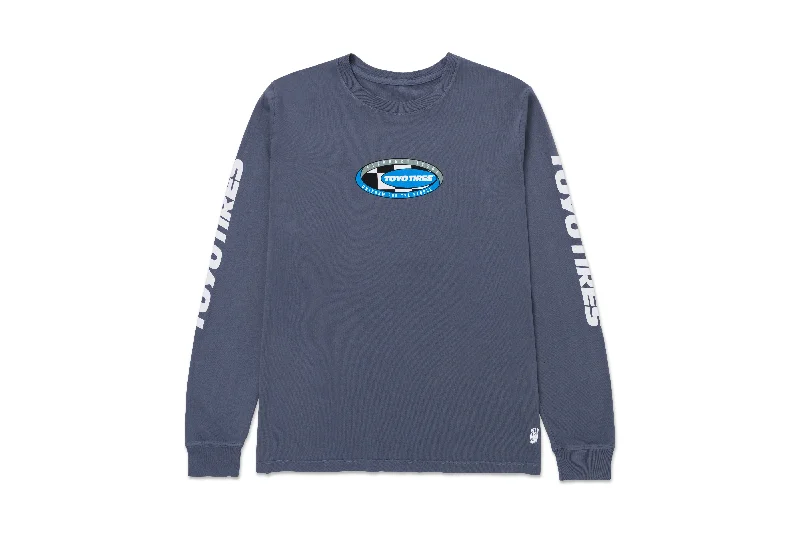 Team Toyo Maximum Traction Check Loop Long Sleeve Tee Charcoal Forest