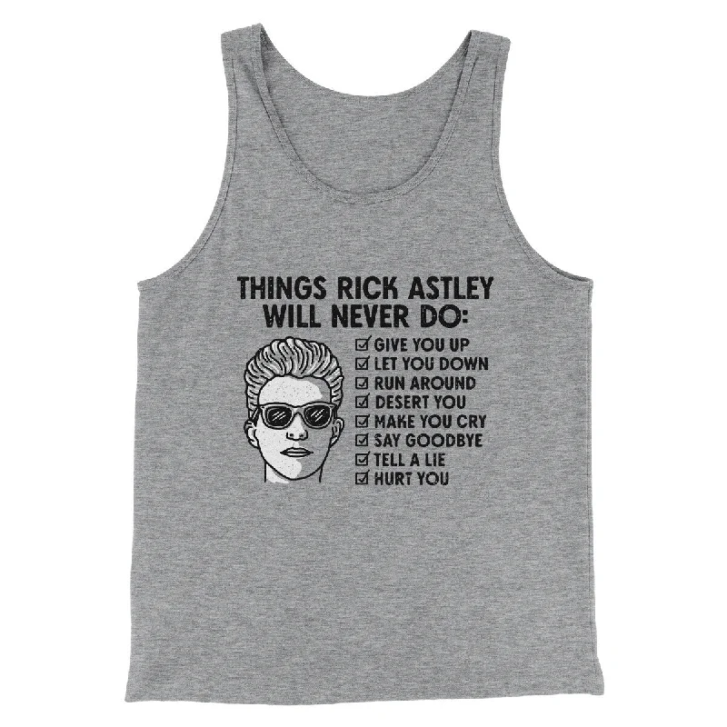 Things Rick Astley Would Never Do Men/Unisex Tank Top