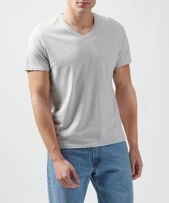 Classic Jersey V-Neck Tee - Grey