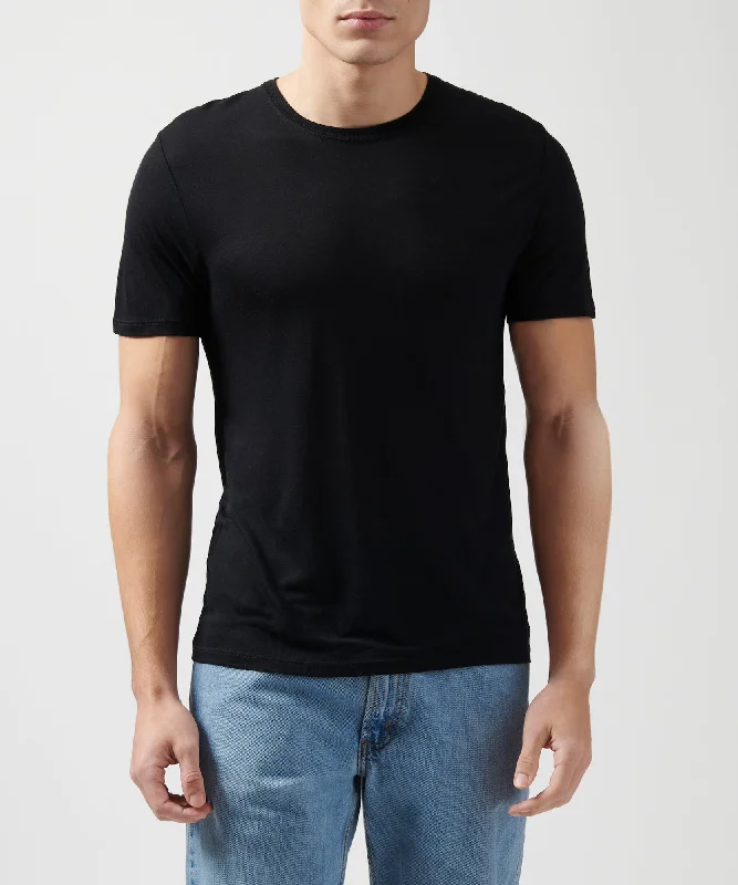 Modal Jersey Crew Neck Tee - Black