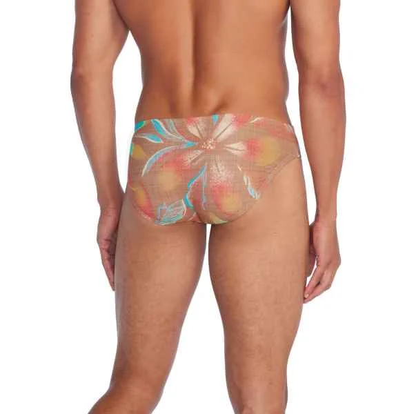 Men boxer briefs for physical activity-Beachstar Print Brief 2"-saddie taupe