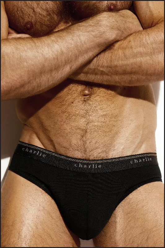 Men long boxer briefs-Classic Brief - LOGO