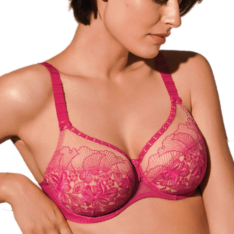 Comfortable men trunks-Empreinte Agathe Full Cup Underwire Bra - Camelia Pink