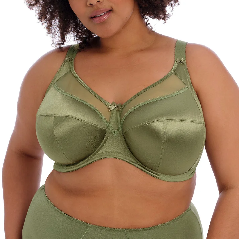 Ultra-soft men underwear-Goddess Keira Banded Underwire Bra - Olive