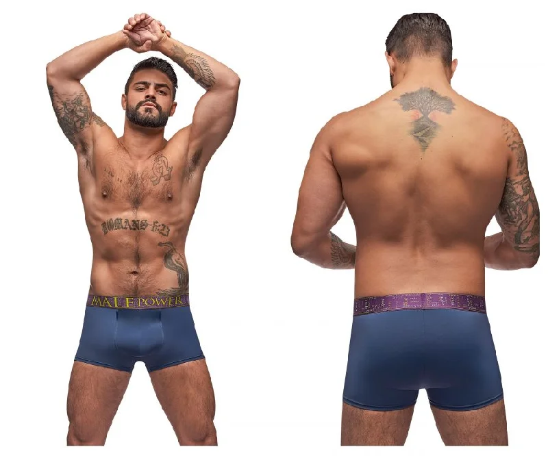 Men stretch boxer shorts for comfort-Male Power 150-249 Avant-Garde Enhancer Short Color Antique Blue