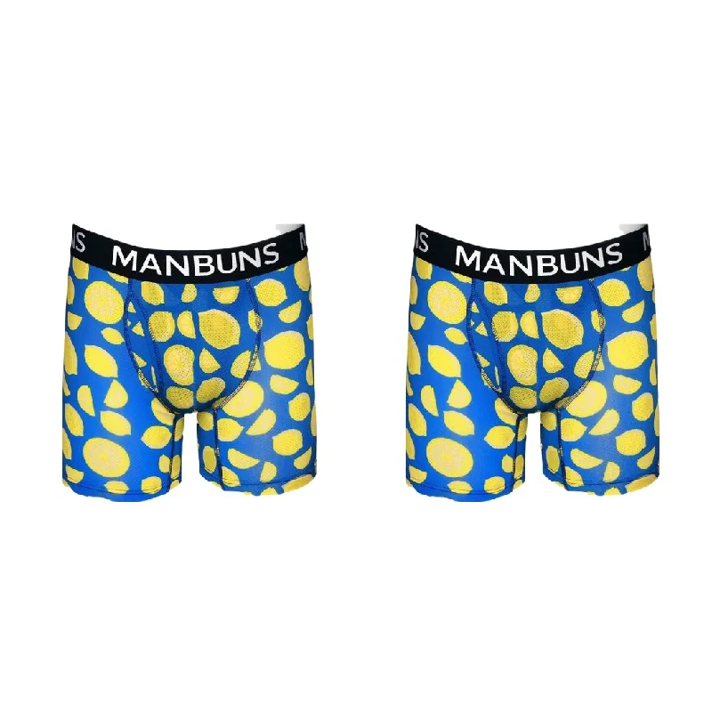 High-quality men trunks-Men's Lemon Boxer Brief Underwear | 2 Pack