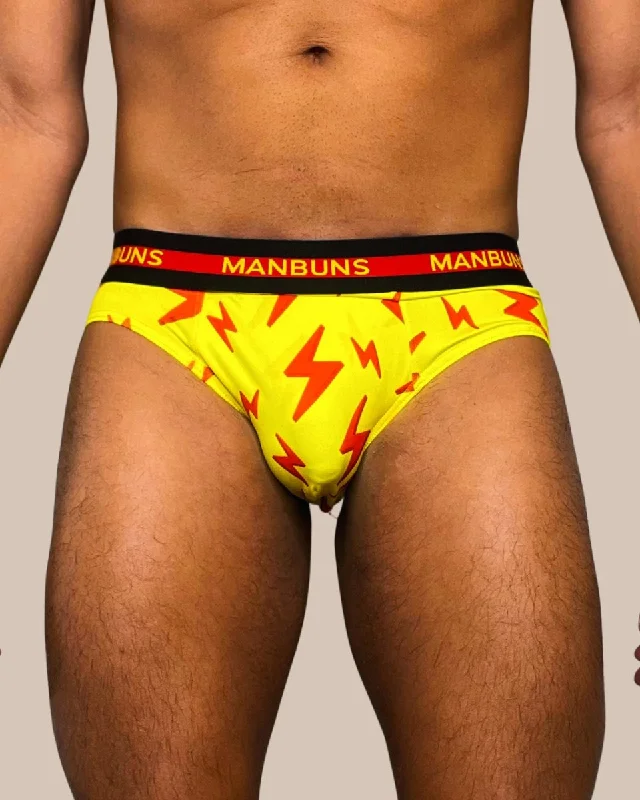 Stylish men briefs-Men's Lightning Bolt Brief Underwear