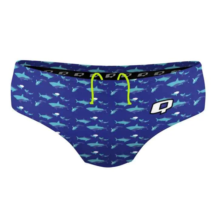 Classic men boxer shorts-Q Swimwear Shark Blue Classic Brief