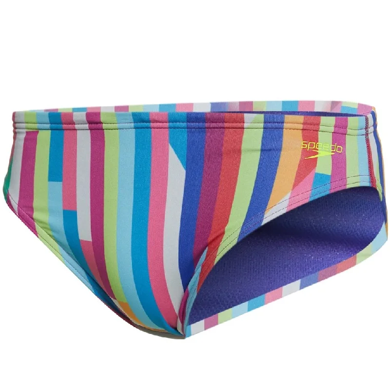 Soft cotton boxer briefs for men-Speedo Men's Rainbow Flash Brief